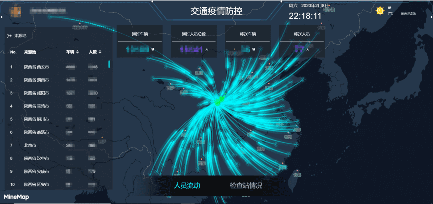 购宝钱包APP旗下世纪高通助力西安上线“交通疫情防控作战图”